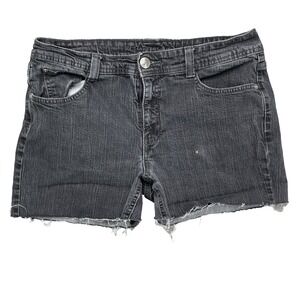 Charter Club Jean Shorts Women 33* Frayed Y2K Rodeo Grunge 90s Retro Skate Biker